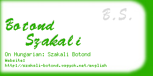 botond szakali business card